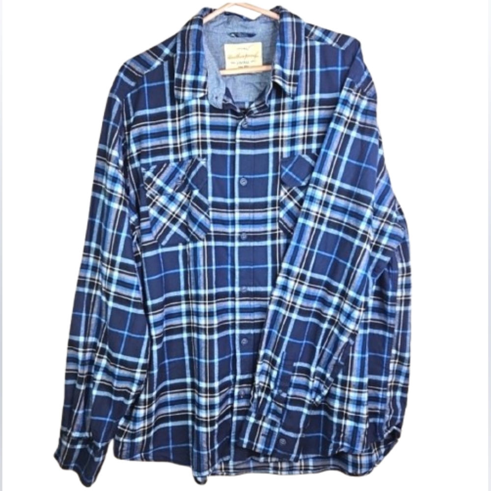 Original Weatherproof Vintage MENS 100%Cotton Long Sleeve Button IP Shirt SZ XXL